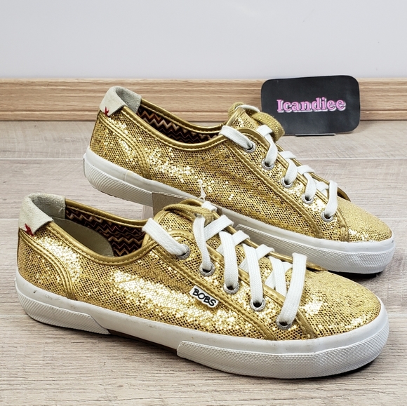 bobs gold glitter shoes